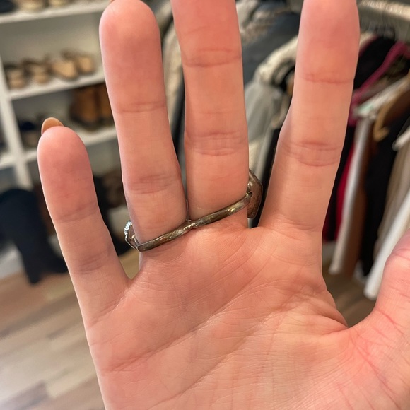 Kendra Scott Naomi Double Ring in Platinum Drusy - Picture 3 of 3